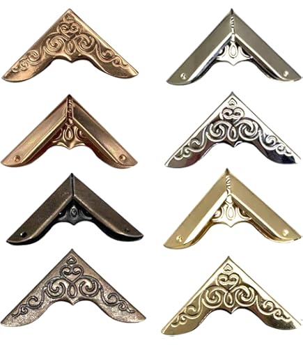 Amazon.co.jp: TSUKURIRO コーナー 金具 50個 セット 角 ボックス 手帳